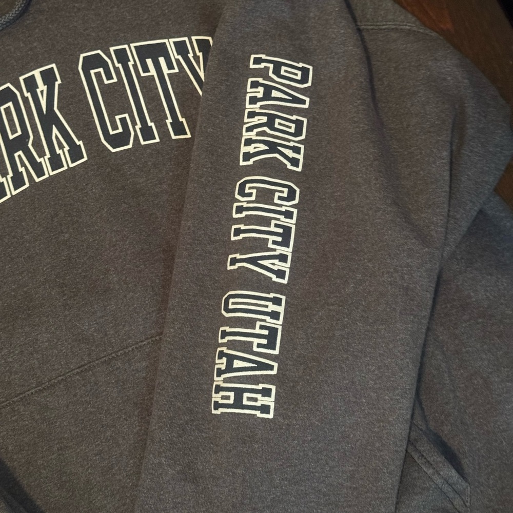 Park City Gray Hoodie Large - Picture 3 of 8
